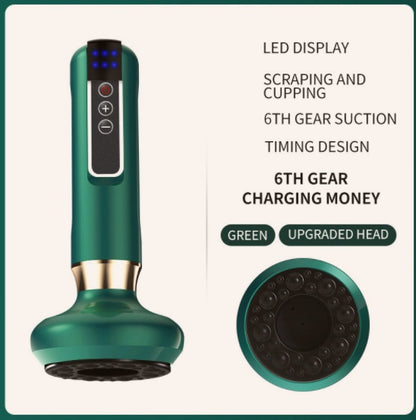 Electric Vacuum Cupping Massager with Gua Sha – Anti-Cellulite Body Slimming Device for Fat Reduction & Muscle Relaxation