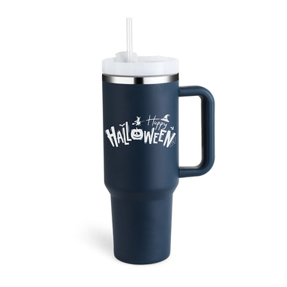 40oz Stainless Steel Insulated Tumbler with Handle & Straw