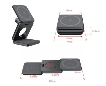 Magnetic Wireless Charger Stand Foldable Phone Holder