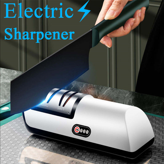 Adjustable Electric Knife & Scissor Sharpener - USB Rechargeable Kitchen Gadget