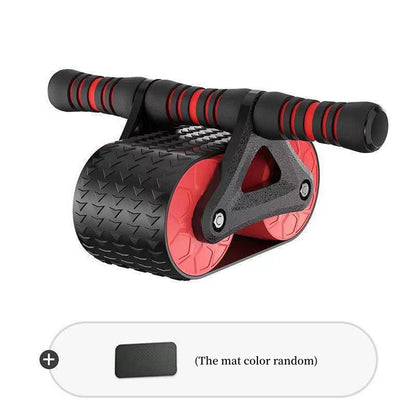 Double Wheel Abdominal Exercise Roller with Automatic Rebound - Waist Trainer for Men & Women