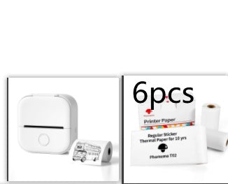 Portable Mini Thermal Label & Photo Printer - USB Rechargeable Pocket Printer for Students & Small Business