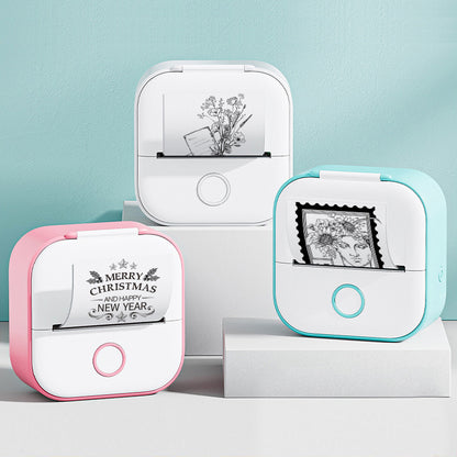 Portable Mini Thermal Label & Photo Printer - USB Rechargeable Pocket Printer for Students & Small Business