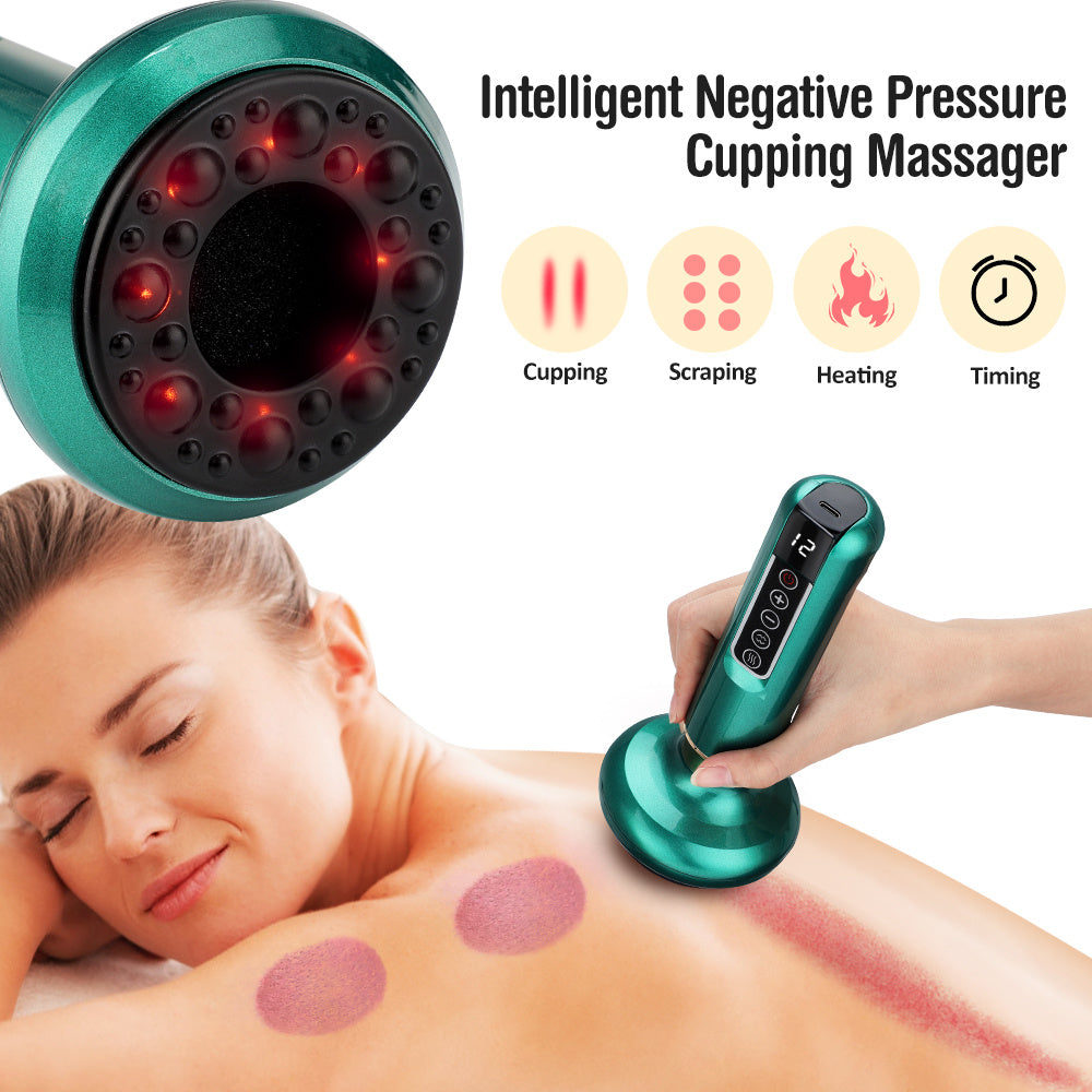 Electric Vacuum Cupping Massager with Gua Sha – Anti-Cellulite Body Slimming Device for Fat Reduction & Muscle Relaxation