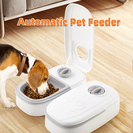 Automatic Dog & Cat Food Dispenser with Timer - Programmable Smart Pet Feeder, Stainless Steel Bowl